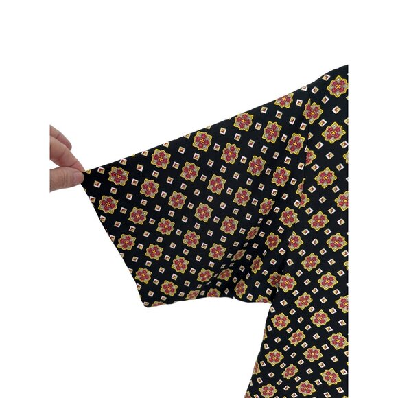 Evan-Picone‎ Shirt Top Blouse Womens Size 14 Patterned Keyhole Opening 90's - Picture 4 of 6